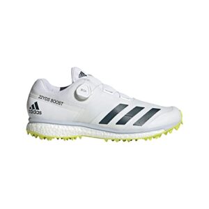 22YDS Boost - White/Acid Yellow - Cricket Shoes