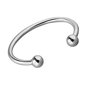 TreasureBay Plain Heavy 925 Sterling Silver Torque Bangle For Men 34.5grs