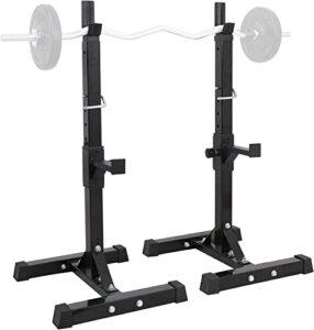 UK Fitness Squat rack muilti function heavy duty barbell rack stand with spotters