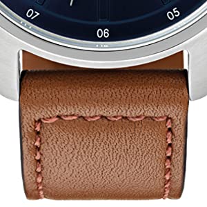 smooth leather strap hugo watches