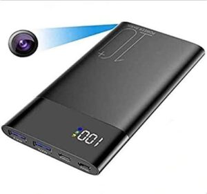 FiveSky Hidden Camera Wifi Mini DV UHD 4K Night Vision/Motion Detection Remote Real Time Video 1200 Megapixel Power Bank 10000mAh Portable Compact Camera for Home