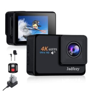 Jadfezy Action Cam 4K 30fps with WiFi and Remote Control