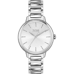 BOSS Analogue Quartz Watch for Women with Silver Stainless Steel Bracelet