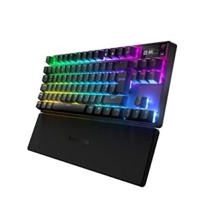 SteelSeries Apex Pro TKL (2023) - Mechanical Gaming Keyboard – World’s Fastest Keyboard – Adjustable Actuation – Esports Tenkeyless – OLED Screen – English QWERTY Layou