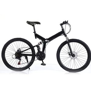 Unisex Mountain Bike - 26 Inch MTB Bicycle Folding Bike Full Suspension
