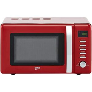Beko Solo Retro Microwave MOC20200R |Retro Red Design | 20L Capacity| 800W Power | Includes Auto-Cook Menu