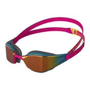 Speedo Fastskin Hyper Elite Mirror Goggles - Magenta/ Nordic Teal/ Radiant Yellow/ Fire Gold