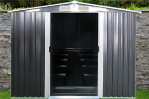 GARDEN SHED METAL Width 236 x Depth 174 cms WITH BASE