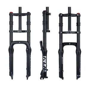 LHHL Snow Beach Bike Suspension Fork 20 Inch 4.0 Tire Fat Air Forks Travel 140mm
