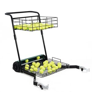 7RiversART New & Improved Tennis Ball Mower & Teaching Cart Tennis Ball Collector Easy Ball Collection Coaching Trolley