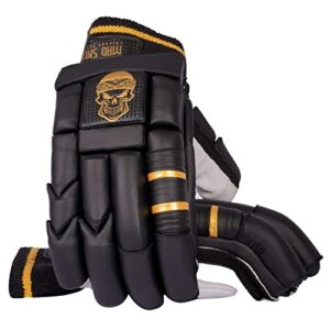 Mad Skull Black Pro Edition Cricket Batting Gloves With Test level Protection Adult/MEN Size