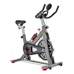 ODOGYM Exercise Bikes Training Indoor Cycling Bike Stationary Bicycle Bikes for Home Cardio Fitness Gyms with LCD Monitor and Seat Cushio