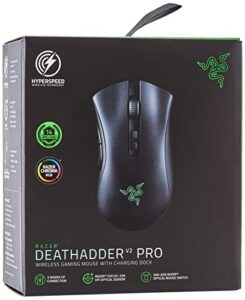 Razer DeathAdder V2 Pro with Charging Dock- Ergonomic Wireless Gaming Mouse (HyperSpeed Wireless