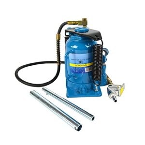 20 Ton Hydraulic Air Bottle Jack Pneumatic Lifting Ram Van Truck Lorry Lift Tool Automotive Marine Construction Industrial Agricultural Applications