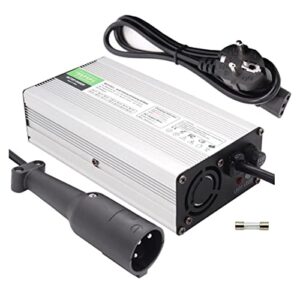 JMYSD Golf Cart Battery Charger 48V 5/6/8/10/15/18A Club Car Golf Cart Battery Charger with 3 Pin Round Plug/Silve