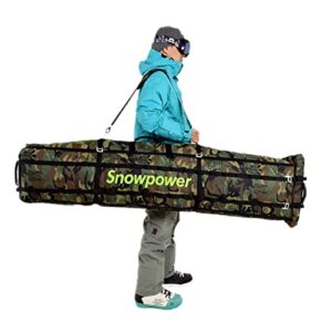 Sport Tent Waterproof Fully Padded Adjustable Size Ski & Snowboard Wheel Bag