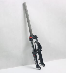 HSQMA Folding Bike Suspension Fork 20 Inch 80mm Travel Oil Spring BMX Fork Disc/V Brake 1-1/8 Straight Bicycle Front Fork QR Manual Lock (Color : 20'' Black)