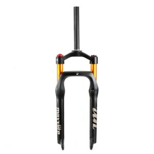 MTB Front Fork 20 26 Inch Bike Air Fat Fork Snow Fat MTB Fork Travel 100MM Aluminum-Alloy Material For 4.0 Tire Snow Bike Bike Fat Suspension Fork (Color : Gold