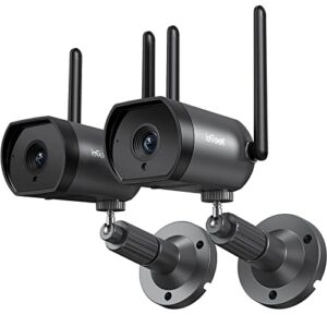 ieGeek Outdoor Security Camera 2 Pack - 2.4G Wireless WiFi Wired CCTV Camera System