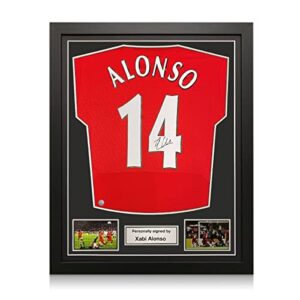 Exclusive Memorabilia Xabi Alonso Back Signed Liverpool 2005 Football Shirt. Standard Frame
