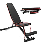 COSTWAY Sit Up Bench, Foldable Abdominal Training Workout Board with LCD Monitor and 5 Adjustable...