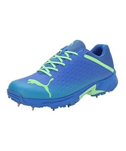 PUMA Mens Spike 22.2 Cricket Shoes Bluemazing-Elektro Green-Ocean Dive 9
