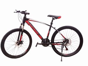 Mountain Bike Full Dual Suspension MTB 26" Wheel Disc Brake 21 Spd Red Adults and kids 10/11 yeras and ove