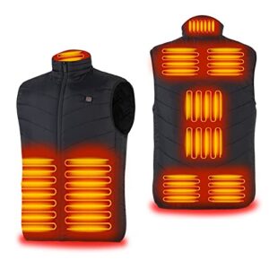 Aunus Heated Vest Heated Jacket Electric for Men Women Heated Vest USB with 9 Heating Zones Heating Vest Men Women with 3 Temperature Levels