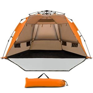 COSTWAY Pop-up Beach Tent for 3-4 Persons