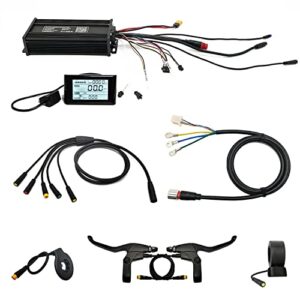 Jufjsfy 36V 48V 52V 1000W-1500W 35A 3-Mode Sine Wave Ebike Motor Controller with Colorful SW900 LCD Display Ki