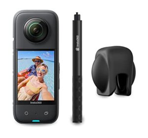 Insta360 X3 360 Degree Action Camera PREMIUM Kit includes Invisible Selfie Stick + Lens Cap