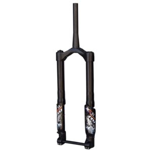 HSQMA E-Bike Fat Fork 26Inch Snow Bike Suspension Fork 130mm Travel Damping Adjust MTB Air Fork 1-1/2" DIsc Brake Thru Axle 15x150mm For 5.0'' Tire