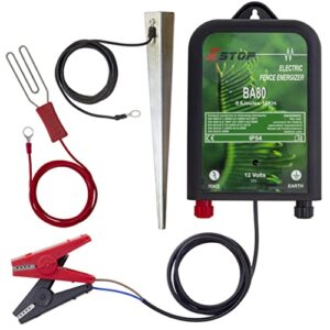 12 Volt Battery Powered Electric Fence Energiser XSTOP BA80 10Km Range