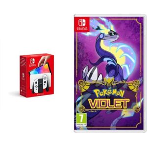 Pokémon Violet (Nintendo Switch) incl. Adventure Pack Digital Bonus (Exclusive to Amazon.co.uk) + Nintendo Switch (OLED Model) - White