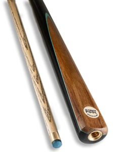 Ultimate Pool "Grand Slam Pool cue - Light rosewood front splice with blue tinted sycamore veneer.