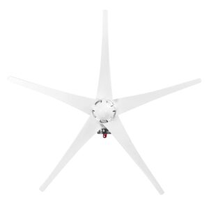 LUCHONG 12V 1200W Wind Generator with Charger Controller 5 Blades S-Type Minitype Wind Turbine Generator Kit Clear Energy Windmill for Home Highways Boats