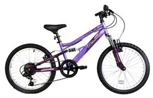 Basis Princess 20" Girls Full Suspension Mountain Bike - Pearl Purple/Pink