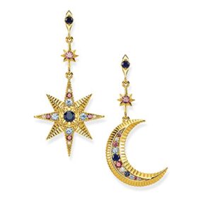 Thomas Sabo Women Stud Earrings Star Moon 925 Sterling Silver H2025-959-7