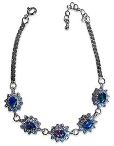 Masterpiece Australia| Jewellery for women| Unique Present| Natural Triplet Cluster Opal Bracelet 20cm| Sterling Silver Bracelet 7x5mm Green Fire Blue Opal Bracelet| Womens Gifts Birthday gift for he