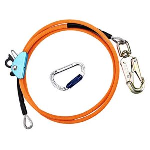 Travelfreely 1/2 Inch x 8 Inch Steel Wire Core Flip Line Kit Climbing Positioning Rope for Arborists Climbers Tree Climbers