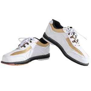 Mens Bowling Shoes Leather Lightweight Breathable Bowling Trainers Indoor Outdoor Unisex