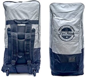 Fatstick Paddle Board Storage Bag - Extra Large Wheeled Travel Back Pack with Wheels - SUP & Surfing Board Rucksack Bag - Water Resistant Canvas