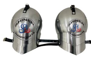 Medieval Pauldron Set Pair Plate Armor Carbon Steel Real Adult Size | Arm Shoulder Pauldrons Set Viking Crusader Costume for Men Wome