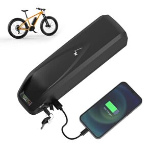 52V Ebike Battery 19.2Ah 21700 4800Mah Cell Electric Bike Battery Pack for 1500W 1200W 1000W 750W 500W 350W 300W 250W 200W ebike Motor Bike Lithium Battery with USB Port