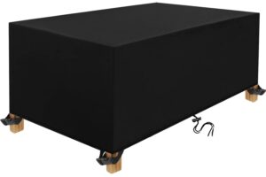 Garden Furniture Covers 300x140x70cm Waterproof Garden Table Cover 600D Oxford Polyester Outdoor Patio table Covers Rectangular Cover Windproof Anti-UV for Chair and Table Rattan Sofa Cove
