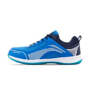 Li-Ning Attack Pro Ii Badminton Shoes (White/Blue) Uk 8 (Aytq076-6-8)