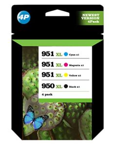 950XL 951XL Ink Cartridges Multipack Compatible Replacement for HP 950XL 951XL Combo Pack for Officejet Pro 8600 8610 8620 8100 8615 8625 8630 8640 251dw 276dw (Black