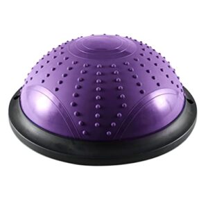 CURTT Half Yoga Ball Balance Trainning Ball with Resistance Bands Dome Balance Ball for Body Home Gym Workouts Fitness B