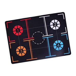 Perfeclan Rubber Basketball Training Mat Training Pace Silent Dribbling Ball Control Footstep Mat Basketball Training Aid for Indoor Adults Youth Kids