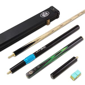 BAIZE MASTER Gold Series EMPEROR SNOOKER CUE SET with 58 Inch Hand Spliced 3/4 Joint Cue 9.5mm Tip